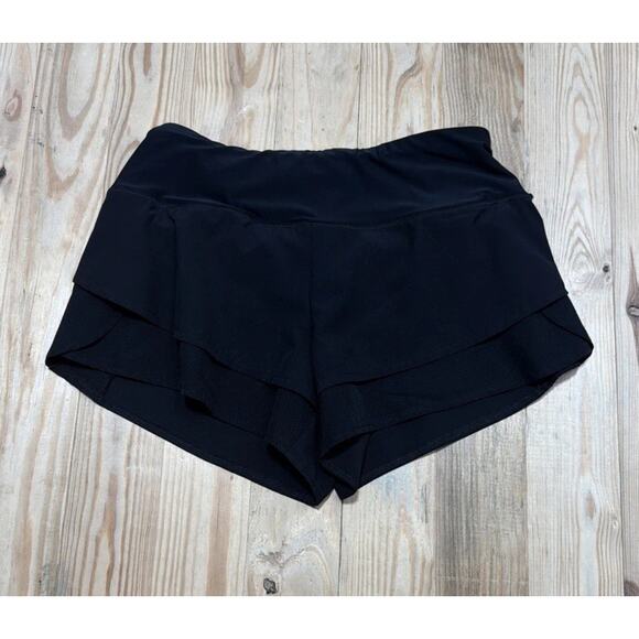 Spyder Womens Active Shorts Sz S Black Reflective Trims - Picture 1 of 7